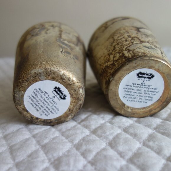 Two New MUD PIE Marbled Birch Bark Votive Cups (Stone Mountain, GA) - Picture 5 of 7